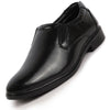 Men Black Formal Dress Slip On Shoes With Cushioned Footbed For Office|Work|Loafer|Half Shoes|Cut Shoe