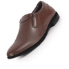Men Brown Genuine Leather Broad Feet Formal Slip On Shoe|Work Wear|Comfort for Office|Anti Skid Sole