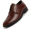 Men Brown Formal Dress Lace Up Derby Shoes With Cushioned Footbed For Office|Work