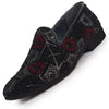 Men Black Maroon Silk Zardosi Sequin Velvet Ethnic Slip On Juttis and Mojaris for Wedding|Traditional Sherwani Shoes|Prom Slip-On Tuxedo Shoes