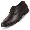 Men Brown Premium Formal Round Toe Lace-Up Shoes | Classic Derby Style Office Dress Shoes with Memory Cushioned Insole | Anti-Slip TPR Sole