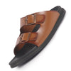 Men Tan Open Toe Multi Adjustable Strap Ethnic Kurta Slip On Sandals|Anti-Skid Sole Slippers|Memory Cushion Insole