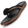 Women Black Shiny Beads T-Strap Slipper With Cushioned Footbed|Party|Office Wear|Weekend