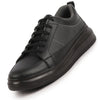 Men Black Classic Chunky Lace Up Sneaker Ankle Shoes|Walking|Low Top|Casual Shoe