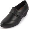 Women Black Outdoor Fashion Hook and Loop Platform Heel Slip On Shoes