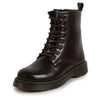 Women Brown Classic High Ankle 8-Eye Lace Up Casual Long Boots For Travelling|Trekking