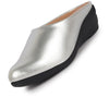 Women Silver Shimmery Platform Wedge Heel Back Open Slip On Shoes for Party|Formal Dress Ballerina|Lightweight All Day Formal Shoes