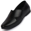Men Ethnic Black Criss Cross Slip On Juttis and Mojaris