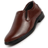 Men Brown Formal Dress Slip On Shoes With Cushioned Footbed For Office|Work|Loafer|Half Shoes|Cut Shoe