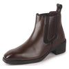 Men Brown High Ankle Slip On Winter Chisel Toe Chelsea Boot | Causal, Biking, Outdoor Stylish Boots | Cuban Boots with Memory Cushioned Insole