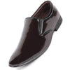 Men Brown Patent Leather Party Formal Office Slip On Shoes