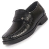 Men Black Genuine Leather Formal Slip On Moccasins Shoes for Office|Memory Cushion Meeting Slip-Ons