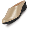 Women Gold Shimmery Platform Wedge Heel Back Open Slip On Shoes for Party|Formal Dress Ballerina|Lightweight All Day Formal Shoes
