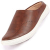 Men Brown Back Open Stylish Design Slip On Shoes