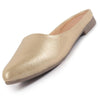 Women Back Open Ethnic Slip On Mules Party Wear Glittery Shiny SlippersLightweight Loafer Flats Memory Cushioned Insole