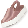 Women Peach Height Enhancer Elastic Closure Back Strap Platform Heel Slip On Shoes|Stylish|Chunky|Weekend|Classic Sneaker Shoes