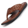 Men Tan Casual Outfit Ortho T-Strap Thong Slippers|Memory Cushioned Footbed|Ultra Lightweight and Comfort Slip On Slipper