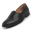 Men Black Broad Feet Traditional Wedding Slip On Ethnic Juttis and Mojaris|Party Slip On Evening Shoes|Striped Textured Mojaris