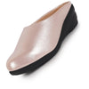 Women Pink Shimmery Platform Wedge Heel Back Open Slip On Shoes for Party|Formal Dress Ballerina|Lightweight All Day Formal Shoes
