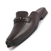 Men Brown Back Open Horsebit Buckle Party Slip On Shoe for Wedding|Ethnic Prom Slip On Shoes|Formal Shoes For Traditional Festive Kurta