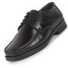 Men Black Genuine Leather Formal Lace Up Moccasins Derby Shoes for Office|Memory Cushion Work Shoes Lace-Ups