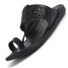 Men Black Casual Outfit Kolhapuri Toe Ring Strap Ortho Slippers|Memory Cushioned Footbed|Ultra Lightweight and Comfort Slip On Slipper
