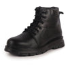 Men Black Genuine Leather Lace Up Ankle Boots|High Ankle Shoes|Featherlite Memory Cushion Boots|Casual and Work Wear