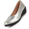 Women Silver Shiny Platform Wedge Heel Bellies for Party|Evening Sandals|Formal Dress Ballerina|Anti Skid Sole