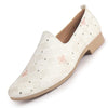 Men Cream Embroidery Sequin Fabric Upper Ethnic Party Juttis Mojaris for Kurta|Slip On Loafers for Indo-Western Events|Wedding Traditional Sherwani Anti Skid Slip Ons Shoe
