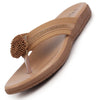 Women Cheeku Shiny Beads T-Strap Slipper With Cushioned Footbed|Party|Office Wear|Weekend