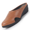 Women Tan Back Open Flatform Formal Slip On Mules Clogs Outings|All Day Comfort|Office Shoes