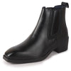 Men Black High Ankle Slip On Winter Chisel Toe Chelsea Boot | Causal, Biking, Outdoor Stylish Boots | Cuban Boots with Memory Cushioned Insole