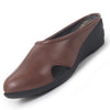 Women Brown Back Open Flatform Formal Slip On Mules Clogs Outings|All Day Comfort|Office Shoes