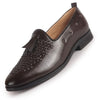 Men Brown Handcrafted Upper Textured Classic Party Slip On Tassel Loafer|Elegant Ethnic Jutti Mojari for Wedding Dress|Comfort Slip-On Shoe with TPR Welted Sole