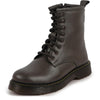 Women Grey Classic High Ankle 8-Eye Lace Up Casual Long Boots For Travelling|Trekking