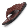 Men Cherry Casual Outfit Ortho T-Strap Thong Slippers|Memory Cushioned Footbed|Ultra Lightweight and Comfort Slip On Slipper