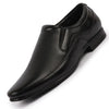 Men Black Genuine Leather Textured Formal Dress Slip On Shoes For Office|Work|Loafer|Half Shoes|Cut Shoe