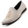 Men Metal Velvet Embroidery Party Casual Loafer Shoes