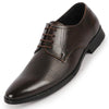 Men Tan Party Formal Office Genuine Leather Lace Up Shoes