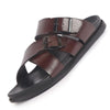 Men Brown Open Toe Multi Adjustable Strap Ethnic Slip On Sandals|Anti-Skid Sole Slippers|Memory Cushion Insole