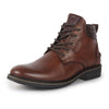 Men Brown Genuine Leather Lace Up Ankle Chukka Boots|High Ankle Shoes|Memory Cushion Formal Biker Boots