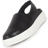 Women Glossy Black Height Enhancer Elastic Closure Back Strap Platform Heel Slip On Shoes|Stylish|Chunky|Weekend|Classic Sneaker Shoes