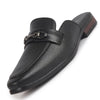 Men Black Back Open Horsebit Buckle Party Slip On Shoe for Wedding|Ethnic Prom Slip On Shoes|Formal Shoes For Traditional Festive Kurta