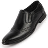 Men Black Party Formal Office Genuine Leather Brogue Slip On Shoes