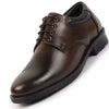 Men Brown Genuine Burnish Leather Formal Lace Up Derby Shoes For Office|Work