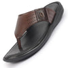 FAUSTO Men Tan Open Toe Flip-Flop Slippers With Memory Cushion|Outdoor Slipper For Men