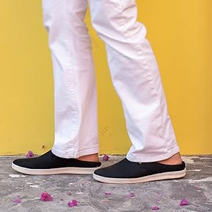 Men Grey Casual Back Open Canvas Stylish Slip On Shoes