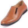 Men Tan Casual Cap Toe Hand Stitched Slip On Shoes