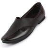 Men Black Embossed Design Ethnic Party Slip On Juttis and Mojaris