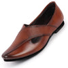 Men Tan Embossed Design Ethnic Party Slip On Juttis and Mojaris
